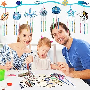 Amazon.com: 128 Pcs Summer Ocean Wind Chime Making Kit Make
